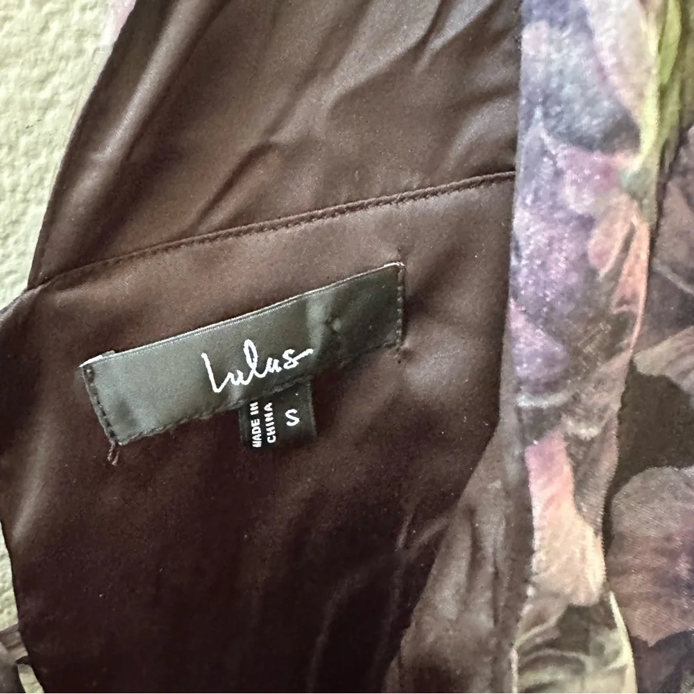 Lulus Exceptional Fate Black Floral Organza Puff Sleeve Mini Dress women’s S - Picture 9 of 9